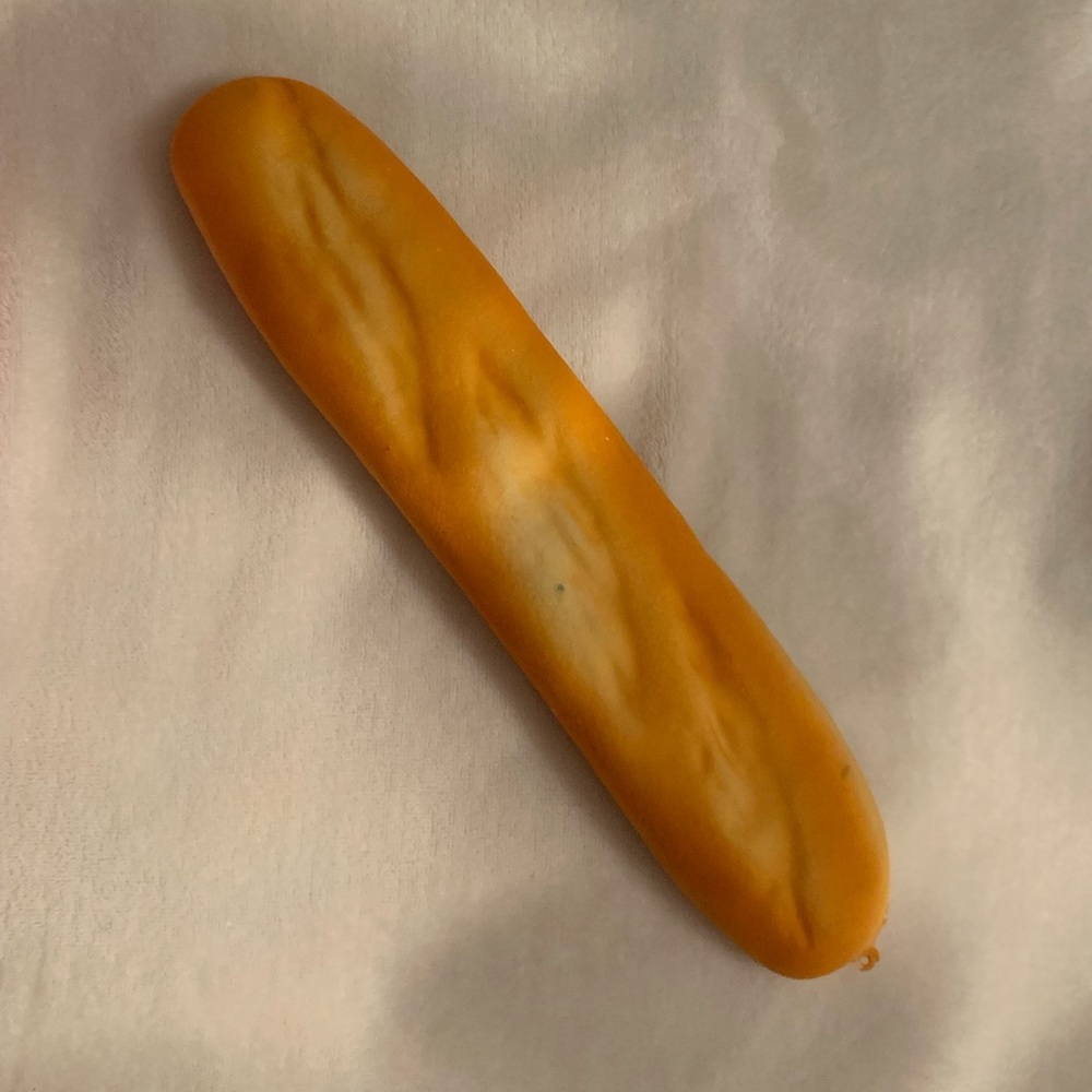 A bread squishy also scented like buttered bread